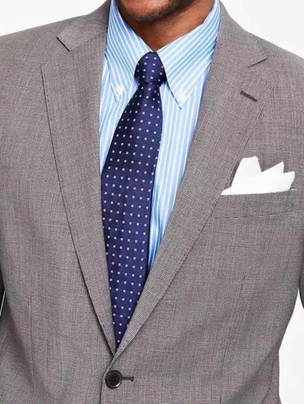 Brooks Brothers Explorer Wool Blend 2pc Suit Mens 41R Grey Regent Windowpane